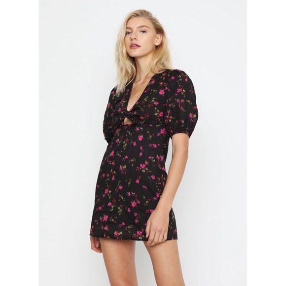 NWT Pam & Gela Neon ditsy floral dress - Picture 3 of 7